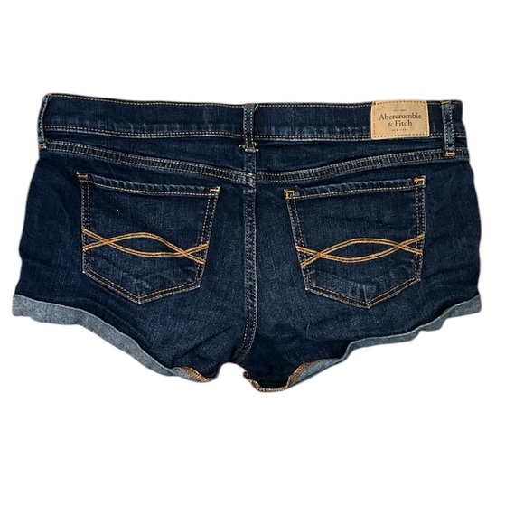 Abercrombie & Fitch Dark Denim Shorts - Size 6 (W28) - Picture 2 of 5